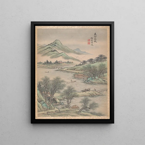 Eight Landscapes Pl6 - Lu Han — framed artwork on a wall