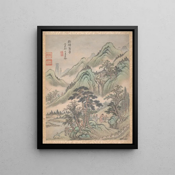 Eight Landscapes Pl8 - Lu Han — framed artwork on a wall