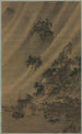 Village fluvial sous une tempête de pluie - Lu Wenying — artwork view