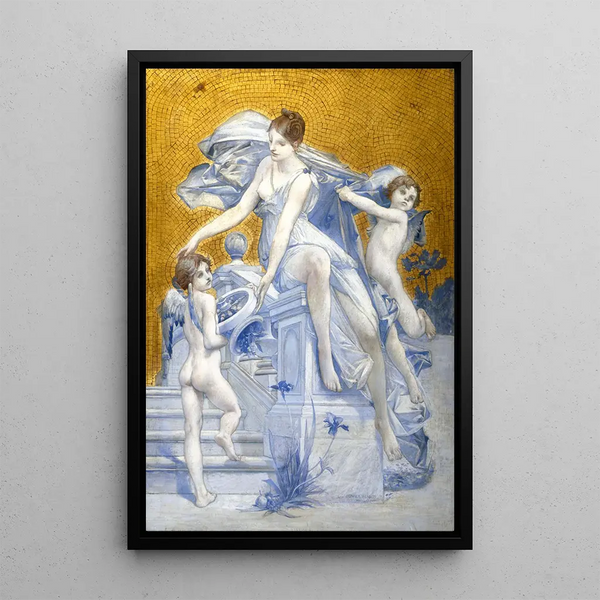 Allegory of Fortune - Luc-Olivier Merson — framed artwork on a wall