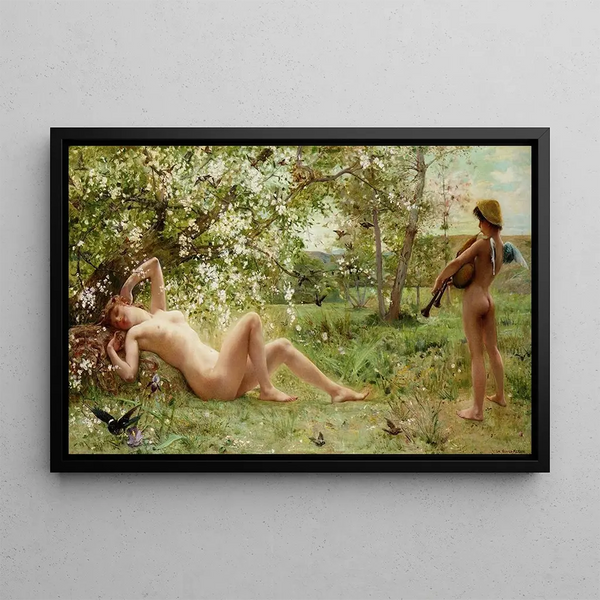 The Spring Awakening - Luc-Olivier Merson — framed artwork on a wall