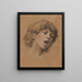 Tête d'un garçon chantant en étude musicale - Luc-Olivier Merson — framed artwork on a wall