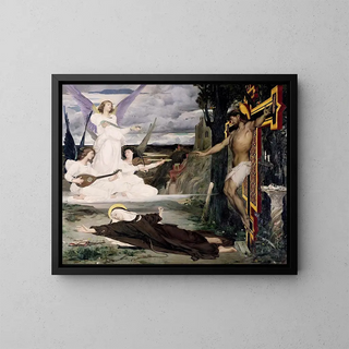 The Vision - Luc-Olivier Merson — framed artwork on a wall