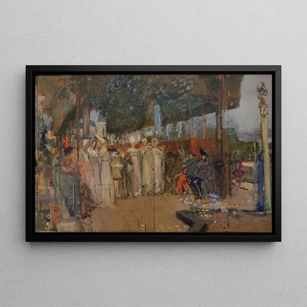 La musique au Moyen Âge - Luc-Olivier Merson — framed artwork on a wall
