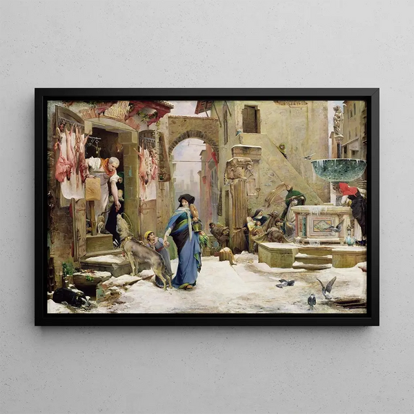 The Wolf of Aggubio - Luc-Olivier Merson — framed artwork on a wall