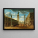 View of Piazza San Marco facing north from the Piazzetta towards the clock tower, Venice - Luca Carlevarijs — framed artwork on a wall