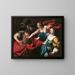 Venus preventing her son Aeneas from killing Helen of Troy - Luca Ferrari — framed artwork on a wall