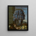 Still life with grapes and other fruits - Luca Forte — framed artwork on a wall