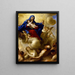 La Vierge à l'Enfant avec les âmes du Purgatoire - Luca Giordano — framed artwork on a wall