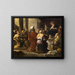 The Christ among the Doctors - Luca Giordano — framed artwork on a wall