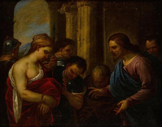 The Christ and the Adulteress - Luca Giordano — artwork view