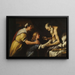 Introduction of Jacob to Isaac - Luca Giordano — framed artwork on a wall