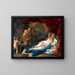 Jupiter and Antiope - Luca Giordano — framed artwork on a wall