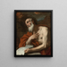Saint Jerome - Luca Giordano — framed artwork on a wall