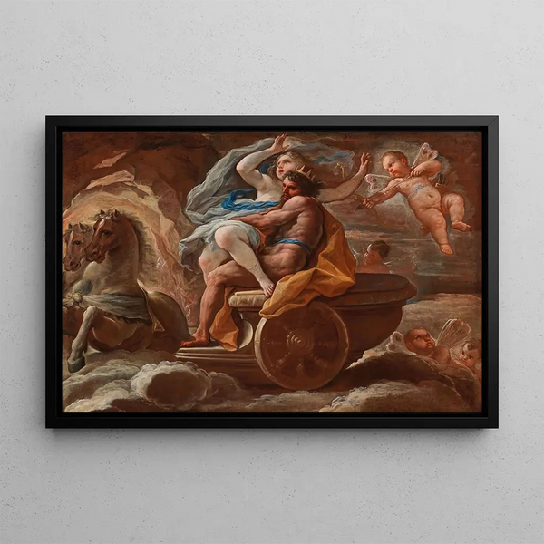 L'enlèvement de Proserpine - Luca Giordano — framed artwork on a wall