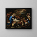 L'Adoration des bergers - Luca Giordano — framed artwork on a wall