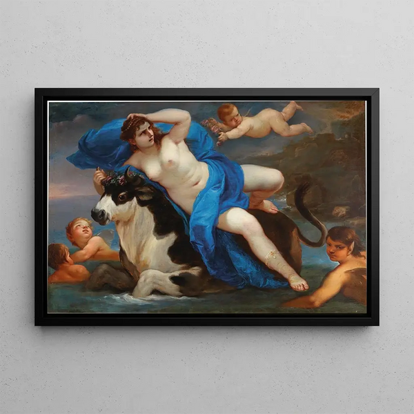 L'Enlèvement d'Europe - Luca Giordano — framed artwork on a wall