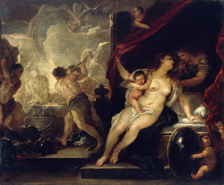Venus, Mars and Vulcan's forge - Luca Giordano — artwork view