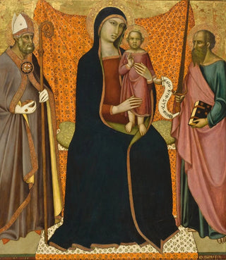 Luca di Tomm - Madonna and Child with Sts Nicholas and Paul.webp