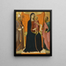 The Virgin and Child with Saint Nicholas and Saint Paul - Luca di Tommè — framed artwork on a wall
