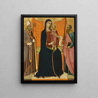 Luca di Tomm - Madonna and Child with Sts Nicholas and Paul.webp