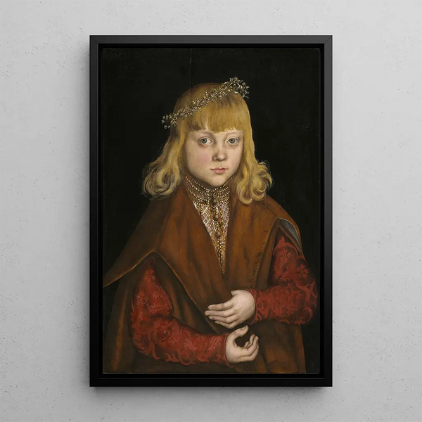 A Prince of Saxony - Lucas Cranach the Elder — framed artwork on a wall
