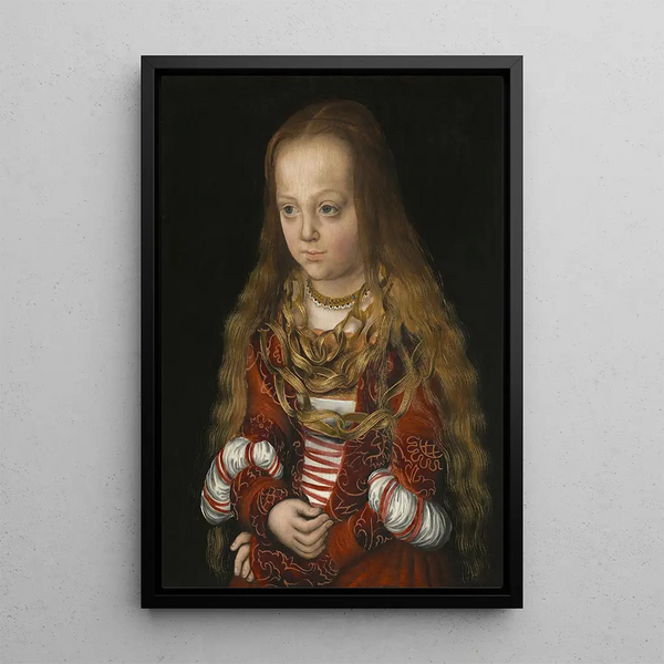A Saxon Princess - Lucas Cranach the Elder — framed artwork on a wall