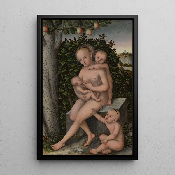 Charité - Lucas Cranach l'Ancien — framed artwork on a wall