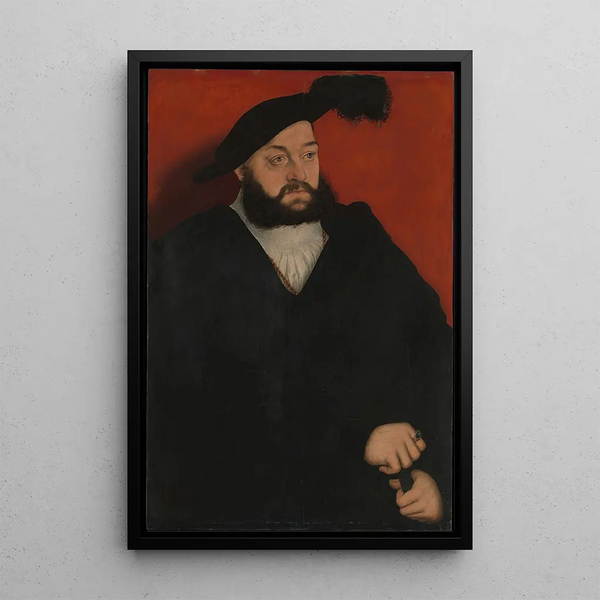 Jean 1498-1537 Duke of Saxony - Lucas Cranach the Elder — framed artwork on a wall
