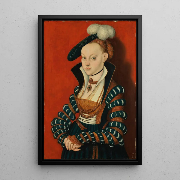 Portrait of Christiane d'Eulenau - Lucas Cranach the Elder — framed artwork on a wall