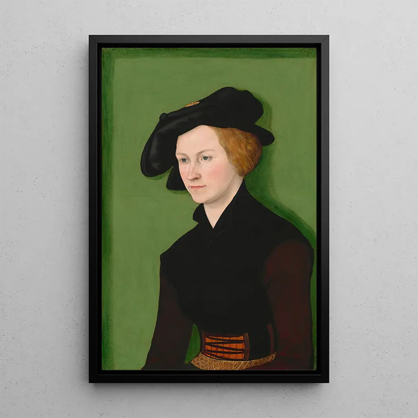 Portrait of a Woman - Lucas Cranach the Elder — framed artwork on a wall