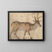 Study of a stag - Lucas Cranach the Elder — framed artwork on a wall