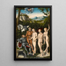 The Judgment of Paris - Lucas Cranach the Elder — framed artwork on a wall