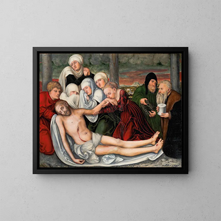 The Lamentation - Lucas Cranach the Elder — framed artwork on a wall