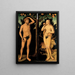Adam and Eve - Lucas Cranach the Younger — framed artwork on a wall