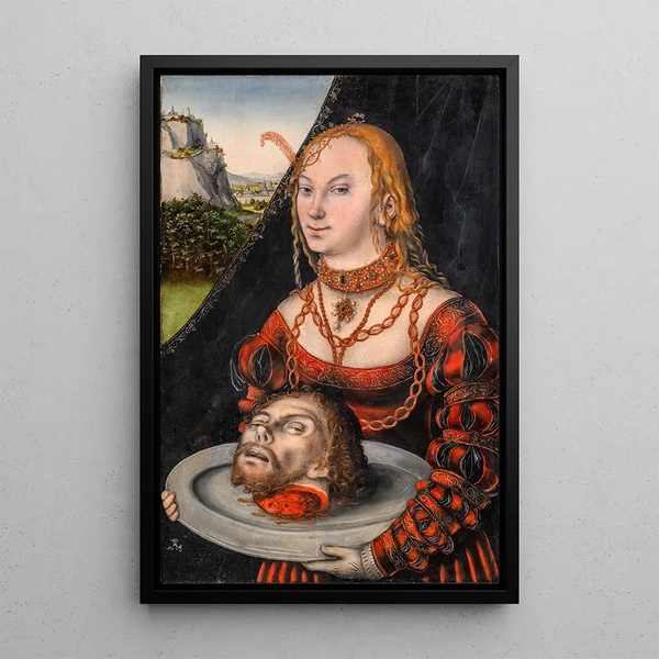 Salomé - Lucas Cranach the Younger — framed artwork on a wall