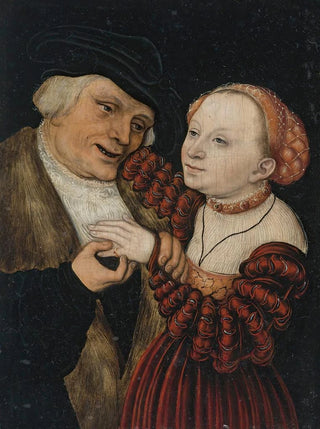 Lucas Cranach the Younger - The IllMatched Lovers.webp