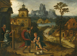 a landscape with the return of the prodigal son - Lucas Gassel — artwork view