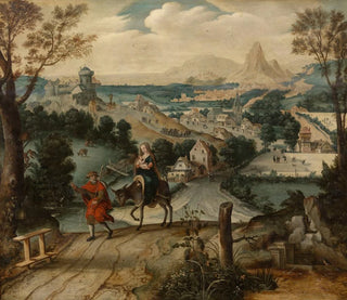 The Flight into Egypt - Lucas Gassel — artwork view