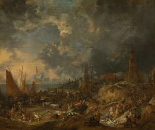 La Plage à Scheveningen - Lucas Smout le Jeune — artwork view