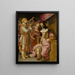 David playing the harp for Saul - Lucas van Leyden — framed artwork on a wall