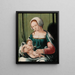 Virgin and Child - Lucas van Leyden — framed artwork on a wall