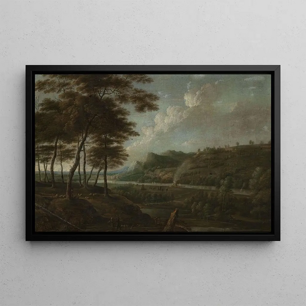 Landscape Painting - Lucas van Uden — framed artwork on a wall