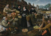 Allégorie de l'automne, un étal de fruits et légumes au-dessus du Weinmarkt à Francfort - Lucas van Valckenborch — artwork view