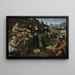 Allégorie de l'automne, un étal de fruits et légumes au-dessus du Weinmarkt à Francfort - Lucas van Valckenborch — framed artwork on a wall