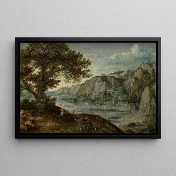 Huy vu d'Ahin - Lucas van Valckenborch — framed artwork on a wall