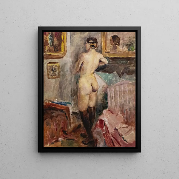 Nude Back Painting - Luce Boyals — framed artwork on a wall