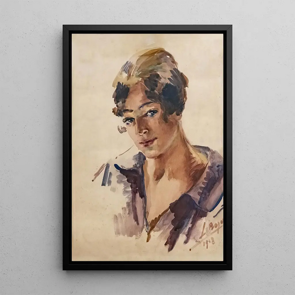 Bust of a Woman - Luce Boyals — framed artwork on a wall