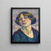 Self-portrait - Lucie Cousturier — framed artwork on a wall