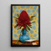 Waratah - Lucien Henry — framed artwork on a wall